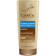 Shampoo Mundo Animal Cat&Co Tonalizante Pelos Brancos 200 ml