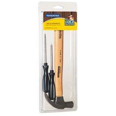 Kit De Ferramentas Tramontina Com Martelo De Unha E Chave De Fenda 3 Peças