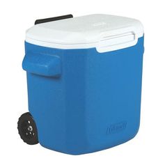 Caixa térmica 16qt/15,1lt Coleman c/rodas azuis