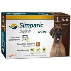 Antipulgas Simparic para Cães de 40,1 a 56 Kg 120 mg 1 un