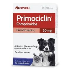 Antibiótico Coveli Primociclin para Cães 50mg com 10 comp
