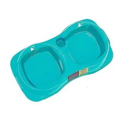 Comedouro Plast Pet Duplo Zooplast Azul Tiffany Médio 900m
