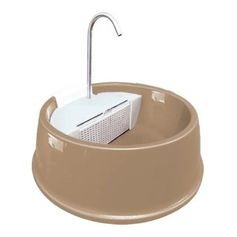 Fonte De Água Joy Para Cães e Gatos Marrom  - Furacão Pet