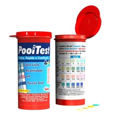 Fita Teste 4 Em 1 Pooltest C/ 25 Tiras P/ Piscinas - Hidroall
