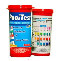 Fita Teste P/ Piscinas Pooltest C/ 50 Tiras 4 Em 1 - Hidroall