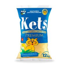 Areia Higiênica Premium Kets para Gatos 12kg