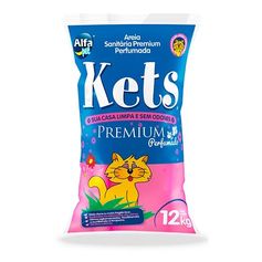 Granulado Higiênico Kets Perfumado Para Gatos 12Kg