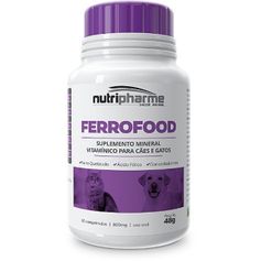 Suplemento para Cães e Gatos - Ferrofood 60compr. - Nutripharme