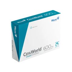 Antimicrobiano World Cefaworld 600mg para Cães e Gatos - Contém 1 blister com 12 comprimidos