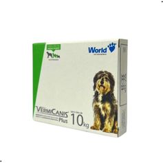 Vermífugo World Vermicanis 800mg para Cães até 10kg - Contém 1 blister com 4 comprimidos