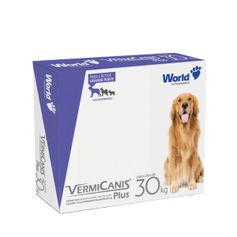 Vermífugo World Vermicanis 2,4g para Cães até 30kg - Contém 1 blister com 2 comprimidos