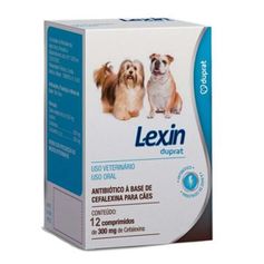 Antibiótico Duprat Lexin para Cães 300mg -  Contém 12 comprimidos