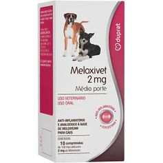 Anti-Inflamatório Duprat Meloxivet para Cães Porte Médio 2mg - Contém 10 comprimidos