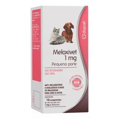 Anti-Inflamatório Duprat Meloxivet para Cães e Gatos Porte Pequeno 1mg - Contém 10 comprimidos