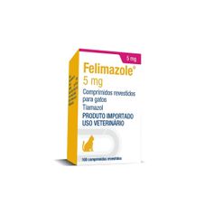 Medicamento Dechra Felimazole para Gatos 5mg - Contém 100 comprimidos