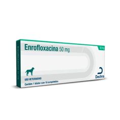 Antibiótico Dechra Enrofloxacino para Cães 50mg - Contém 10 comprimidos