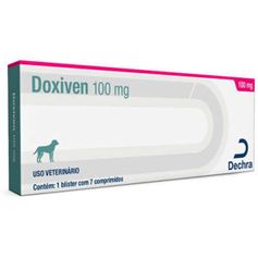 Antibiótico Dechra Doxiven para Cães 100mg - Contém 7 comprimidos