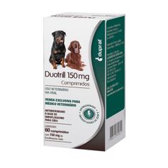 Antibiótico Duprat Duotrill para Cães 150mg - Contém 60 comprimidos
