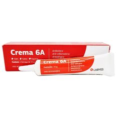 Antibiótico Labyes Crema 6A para Cães, Gatos e Equinos 15g - Contém 1 bisnaga