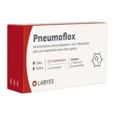 Antimicrobiano Labyes Pneumoflox para Cães e Gatos - Contém 1 blister 8 comprimidos