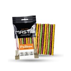 Petisco Mastig Palito Rígido 8mm para Cães Colorido - Contém 10 unidades