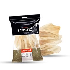 Petisco Mastig Orelha Bovina Natural para Cães - Contém 4 unidades
