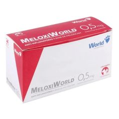 Anti-Inflamatório World Meloxiworld 0,5mg para Cães e Gatos - Contém 10 blísteres com 10 comprimidos
