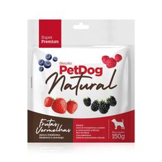 Biscoito Pet Dog Natural para Cães Frutas Vermelhas 150g