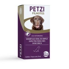 Vermífugo Ceva Petzi Plus Suspensão 20ml para Cães - Contém 1 frasco