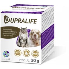 Suplemento Vitamínico Alivira Dupralife para Cães e Gatos Adultos e Idosos 30g