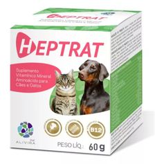 Suplemento Vitamínico Alivira Heptrat para Cães e Gatos 60g