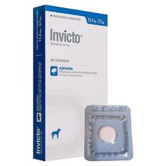 Antipulgas Dechra Invicto 57mg para Cães Adultos Porte Médio e Grande de 11,4 kg à 57kg - Contém 01 comprimido