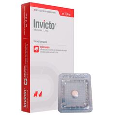 Antipulgas Dechra Invicto 11,4mg para Cães e Gatos Porte Pequeno até 11,4kg - Contém 06 comprimidos
