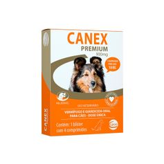 Vermífugo Ceva Canex Premium 900mg para Cães até 10kg - Contém 1 blíster com 4 comprimidos