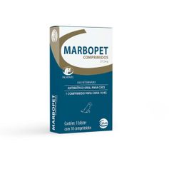 Antibiótico Ceva Marbopet 27,5mg para Cães - Contém 10 Comprimidos