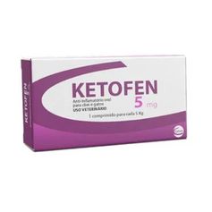 Anti-Inflamatório Ceva Ketofen 5mg para Cães e Gatos - Contém 10 comprimidos