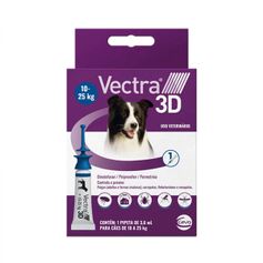 Antipulgas Ceva Vectra 3D 3,6ml para Cães de 10kg até 25kg - Contém 1 pipeta