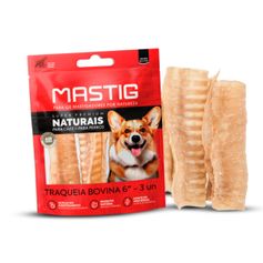 Petisco Mastig Traqueia Bovina 6" para Cães - Contém 3 unidades