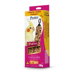 Bastão Prefere para Calopsita, Agapornis e Periquito Morango 100g -  Contém 2 bastões e 1 balanço