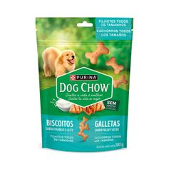 Biscoitos Dog Chow para Cães Filhotes Todos os Tamanhos Frango e Leite 300g