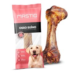 Petisco Mastig Osso Suíno Natural para Cães - Contém 1 unidade