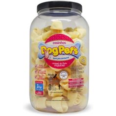 Petisco DogPet's Osso Mini 2/3 para Cães Porte Pequeno Natural Pote 1kg