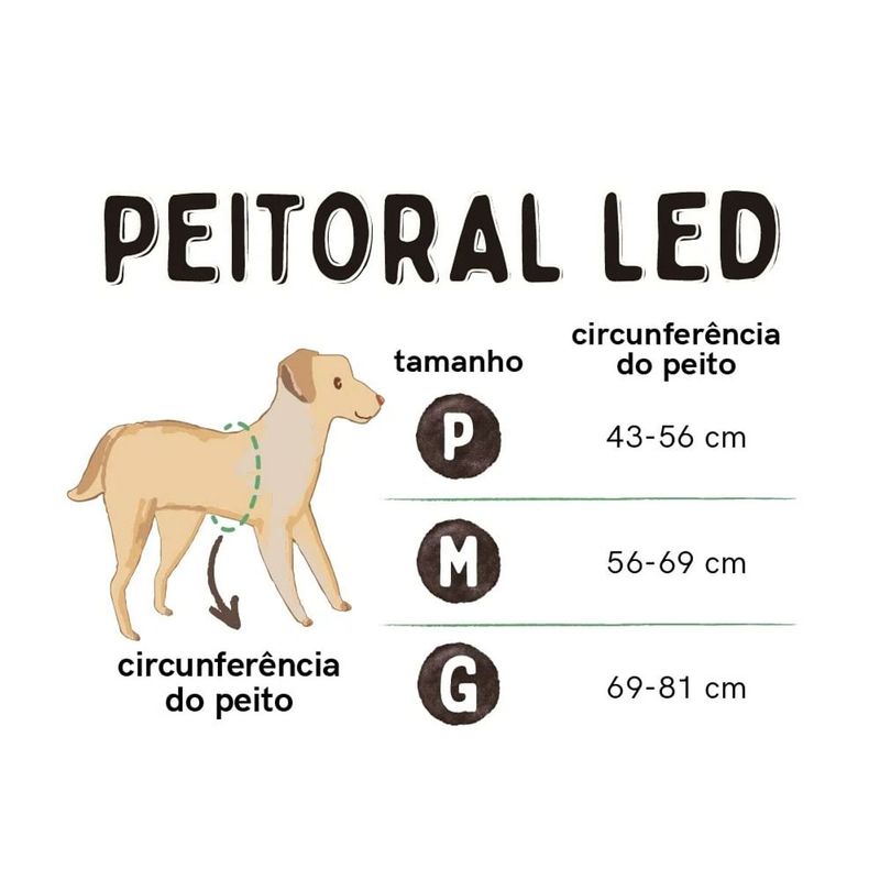 Peitoral Multilaser Mimo com LED para C es Porte Grande Azul - Tamanho G  4