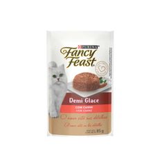 Ração Úmida Fancy Feast Demi Glace para Gatos Adultos Carne 85g
