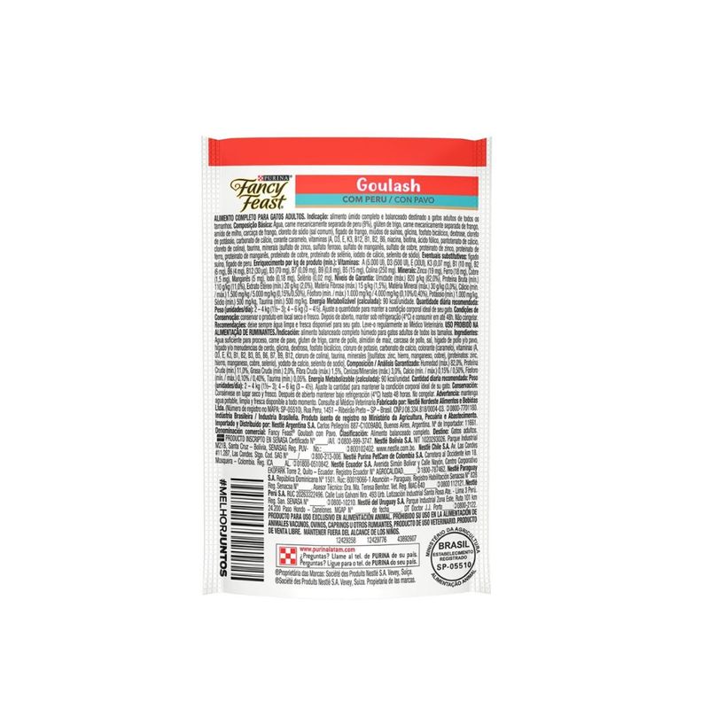 Ra  o  mida Fancy Feast Goulash para Gatos Adultos Peru 85g 1