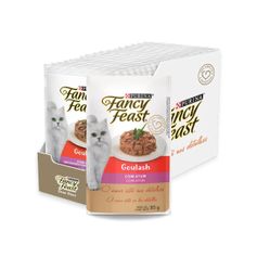 Combo Ração Úmida Fancy Feast Goulash para Gatos Adultos Atum 85g - Compre 12 leve 15