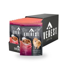 Combo Ração Úmida Everest para Cães Adultos Porte Mini e Pequeno Cubos de Carne ao Molho 100g - Contém 18 unidades