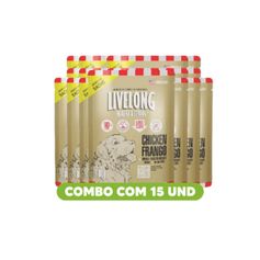 Combo Ração Úmida Livelong para Cães Frango 100g - Contém 15 unidades
