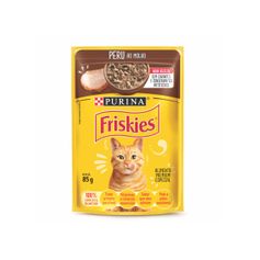 Ração Úmida Friskies para Gatos Adultos Peru ao Molho Sachê 85g