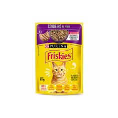 Ração Úmida Friskies para Gatos Adultos Cordeiro ao Molho Sachê 85g